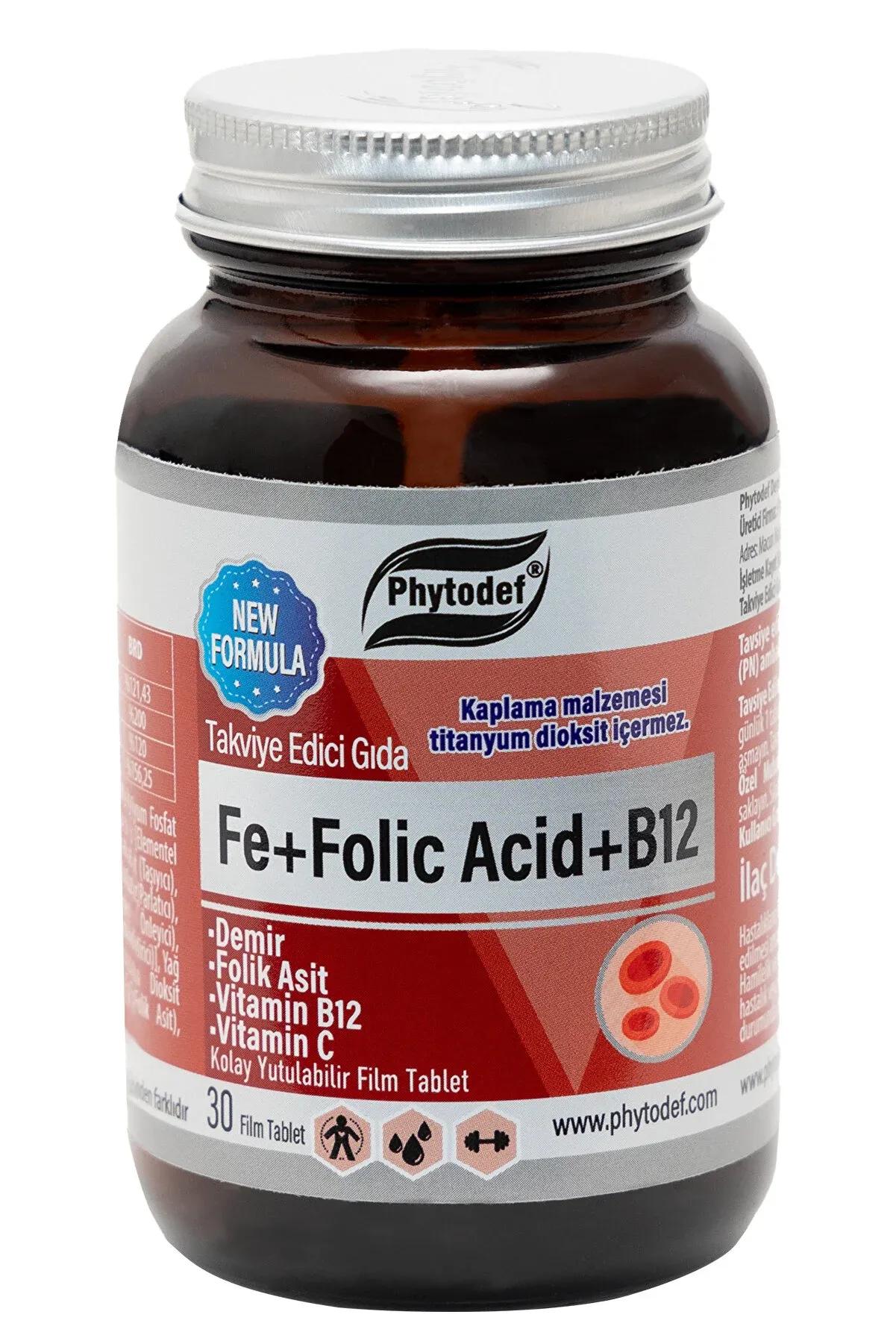Phytodef Demir + Folik Asit + Vitamin B12 + Vitamin C İnceleme